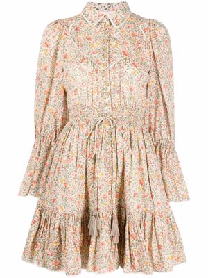 byTiMo tiered floral-print dress - Green