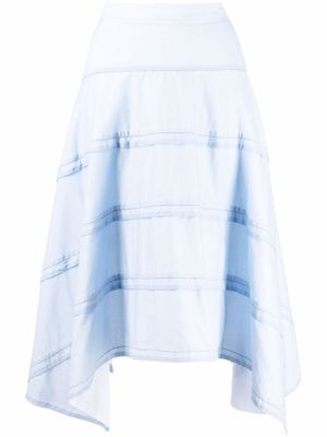 Peserico asymmetric A-line skirt - Blue