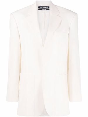 Jacquemus notched-lapel single-breasted blazer - White