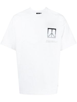 FIVE CM slogan-print cotton T-shirt - White