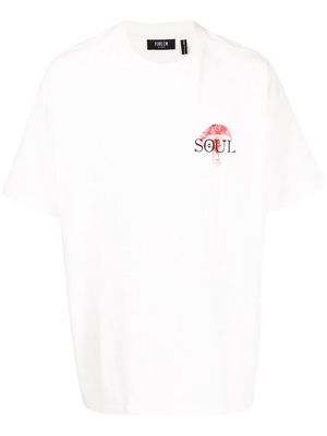 FIVE CM slogan-print short-sleeved T-shirt - White