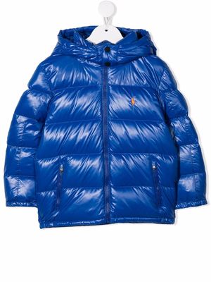 Ralph Lauren Kids down-filled hooded jacket - Blue
