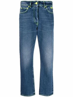 MSGM contrast-stitch slim-cut jeans - Black