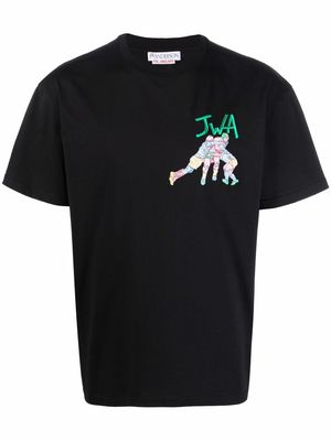 JW Anderson embroidered-logo cotton T-shirt - Black
