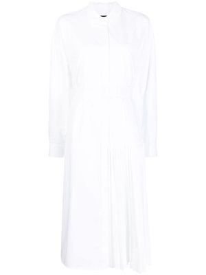 Juun.J belted-waist shirt dress - White
