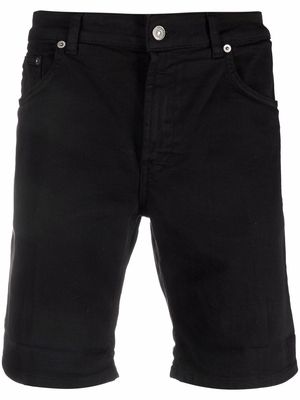 DONDUP straight-leg cotton bermuda shorts - Black