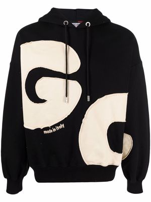 Gcds patch-print hoodie - Black
