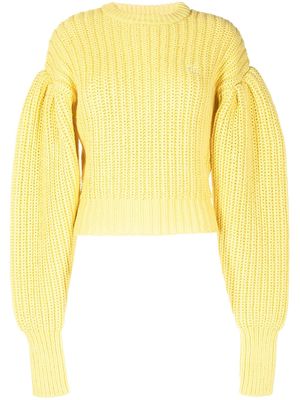 ROTATE balloon-sleeve chunky knit jumper - Yellow