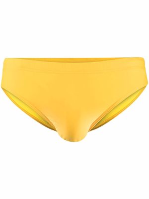 Moschino graphic-print swim briefs - Yellow