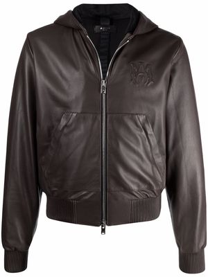 AMIRI hooded leather jacket - Black