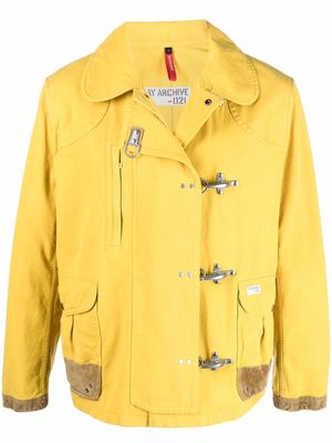Fay lightweight suede-detail jacket - Yellow