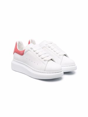 Alexander McQueen Kids Oversized laced-up sneakers - White
