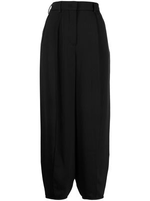 Giorgio Armani high-rise pleated trousers - Black