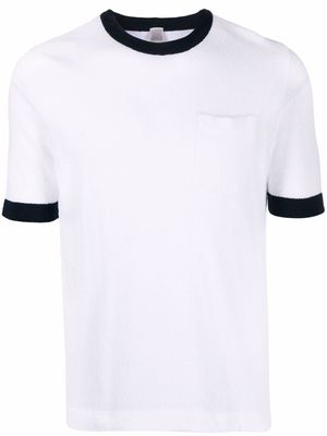 Eleventy contrasting patch-pocket T-shirt - White