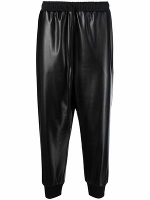 Alchemy cropped coated trousers - Black