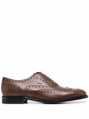 Bally lace-up leather brogue shoes - Brown