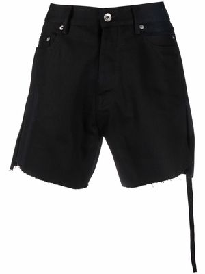Rick Owens DRKSHDW raw-cut denim shorts - Black