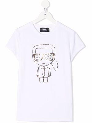 Karl Lagerfeld Kids K/Ikonik graphic-print T-shirt - White