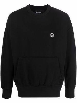 Neil Barrett Music Bolt logo-embroidered sweatshirt - Black