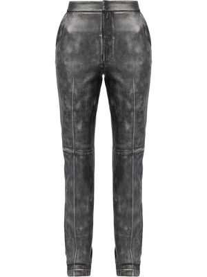 Alexander Wang washed leather trousers - Black