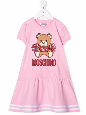 Moschino Kids toy-bear print dress - Pink