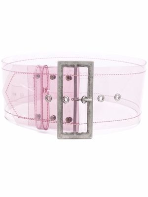 Philosophy Di Lorenzo Serafini transparent buckled belt - Pink