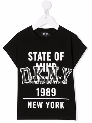 Dkny Kids graphic-print cotton T-Shirt - Black