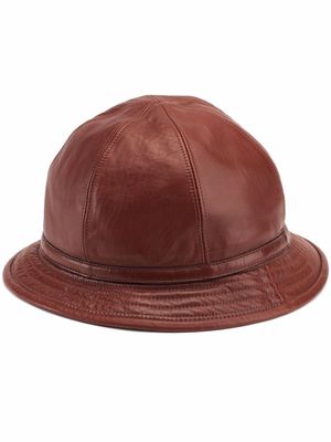 Gucci Horsebit-detail leather bucket hat - Red
