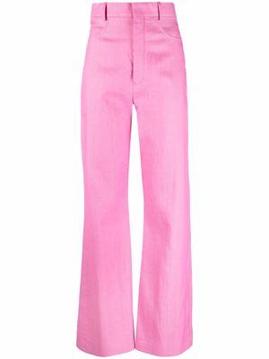 Jacquemus high-waisted straight-leg trousers - Pink