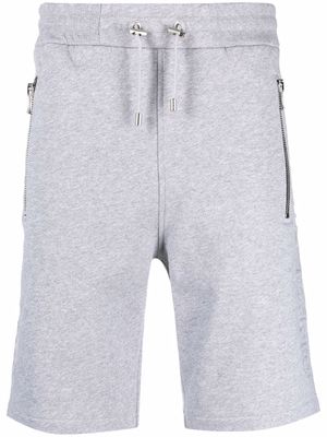 Balmain drawstring cotton track shorts - Grey