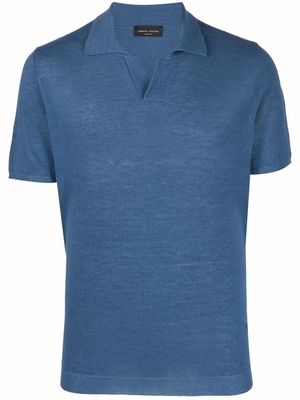 Roberto Collina short-sleeve linen T-shirt - Blue