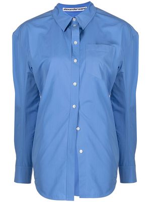 Alexander Wang ruched button-up shirt - Blue