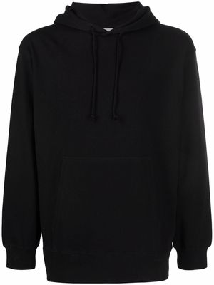 Yohji Yamamoto long-sleeve fleece hoodie - Black