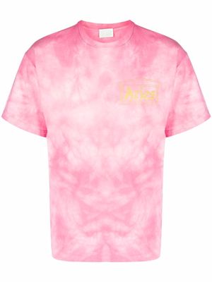 Aries tie-dye print logo T-shirt - Pink