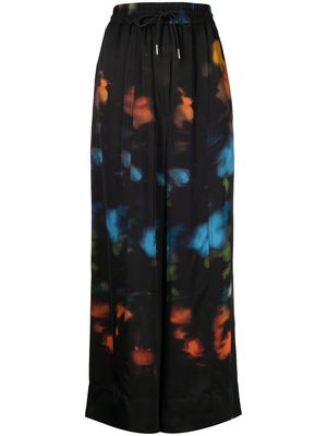 PAUL SMITH abstract print cropped trousers - Black