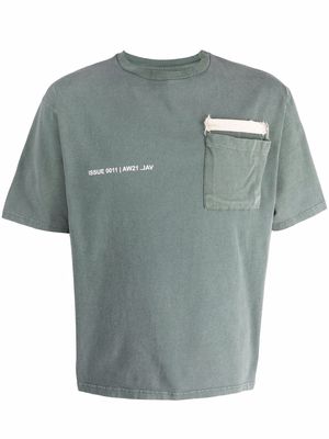 VAL KRISTOPHER logo-print short-sleeved T-shirt - Green