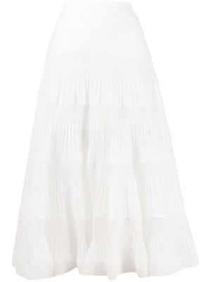ZIMMERMANN Postcard flared skirt - White