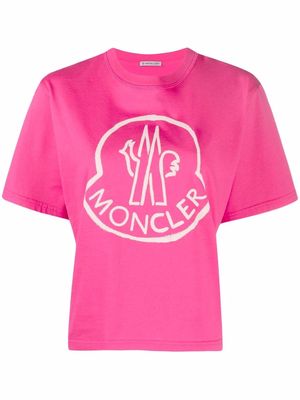 Moncler logo-print short-sleeve T-shirt - Pink