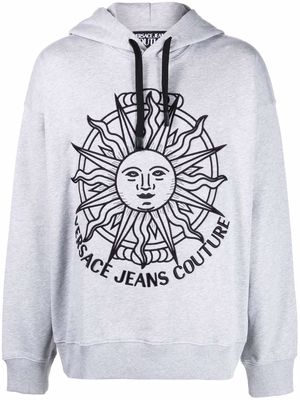 Versace Jeans Couture Garland Sun-embroidered hoodie - Grey