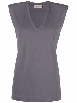 Blanca Vita sleeveless V-neck top - Grey