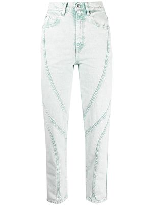 IRO seam-detail cropped jeans - Green