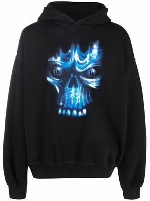 MISBHV skull print drawstring hoodie - Black