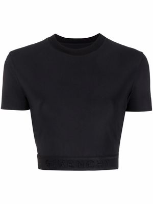 Givenchy logo-underband crop top - Black