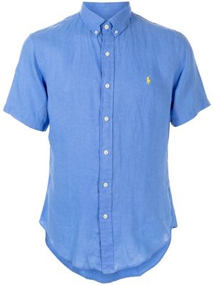 Polo Ralph Lauren chest-logo linen shirt - Blue
