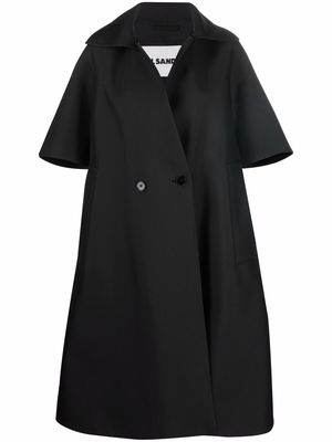 Jil Sander double-breasted coat - Black