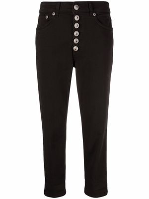 DONDUP Koons cropped button-fly trousers - Black