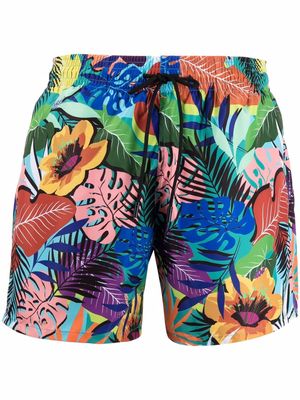 ETRO tropical-print swim shorts - Blue