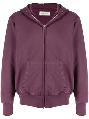 Les Tien zipped cotton hoodie - Purple