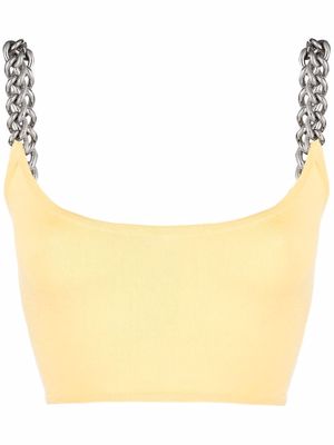 CONCEPTO chain-strap cropped tank top - Yellow