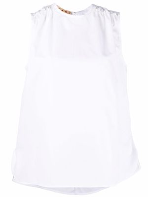 Marni ruched-detail cotton vest - White